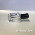 5ml10ml 15 ml de botella de vidrio de esmalte de uñas cuadrada vacía